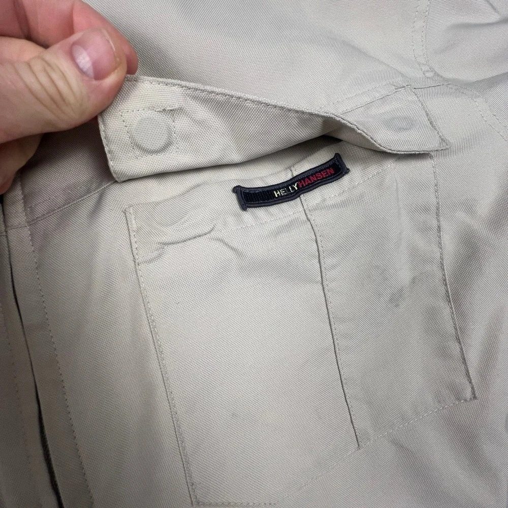 Helly Hansen Workwear Jacket Mens XXL Beige Quilted Snowboard Outdoor Gorpcore